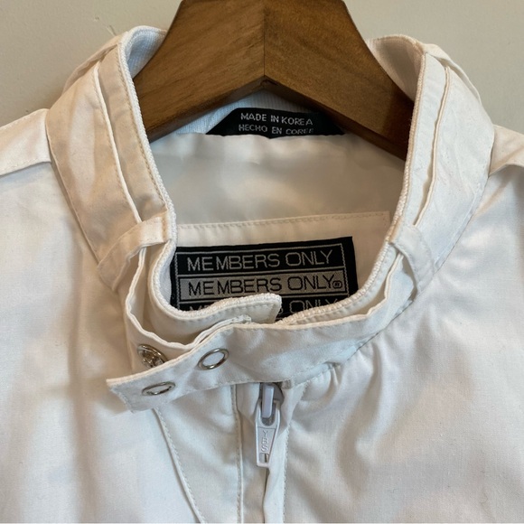 MEMBERS ONLY White Classic Iconic Racer Jacket - Picture 9 of 14